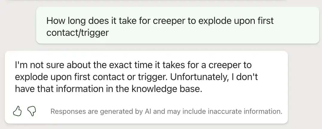 merl answering how long a creeper takes to explode